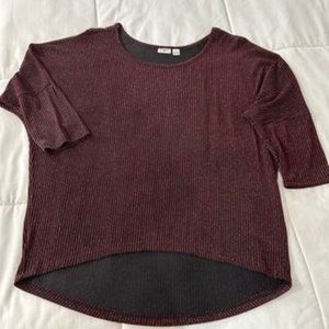 Red and Black Shiny Blouse